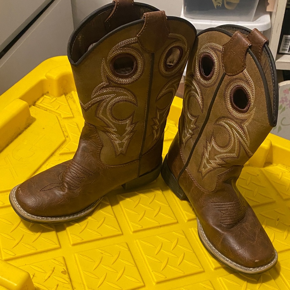 Kids Brown Cowboy Boots
